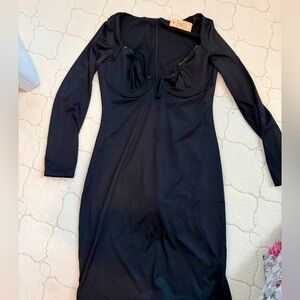 Popilush Long Sleeve Shapewear Dress – Black – Size 1XL – NWT